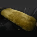 Luxury Winter Wool Universal Car Seat Long Cushion Sheepskin Fur One Piece Pads 1pcs - Green
