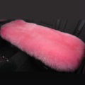 Luxury Winter Wool Universal Car Seat Long Cushion Sheepskin Fur One Piece Pads 1pcs - Pink