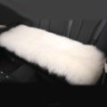 Luxury Winter Wool Universal Car Seat Long Cushion Sheepskin Fur One Piece Pads 1pcs - White