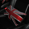 New Diamond Plush Car Seat Waist Pillows United Kingdom Flag Lumbar Cushion 1pcs - Black