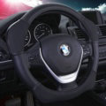 Sports Handle Grip Car Steering Wheel Covers Genuine Leather 15 inch 38CM - Black