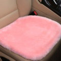 Top Quality Pure Wool Universal Car Seat Cushion Sheepskin Fur One Piece Pads 1pcs - Pink