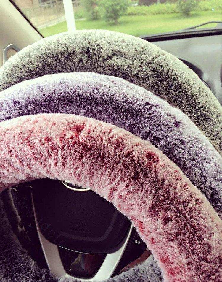 Buy Wholesale Winter Imitation Rex Rabbit Fur Car Steering Wheel Covers