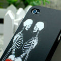 Skull Hard Back Cases Matte Covers Skin for iPhone 8 Plus - Black