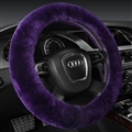Classical Winter Wool Car Steering-wheel Cover Soft Fur Steering Wheel Cover Sheepskin - Purple
