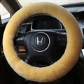 Classical Winter Wool Car Steering-wheel Cover Soft Fur Steering Wheel Cover Sheepskin - Yellow