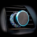 Diamond Crystal Car Phone Holder Magnetic Air Vent Mount Mobile Stand Magnet Support Cell GPS - Blue