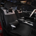Fashion Diamond Universal Car Seat Covers Breathe Mesh Auto Cushion Crystal + 4 Pillows 9pcs Sets - Black