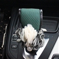 Floral 1pcs Pearl Car Gear Covers Leather Mesh Shift Cover Auto Interior Decro - Green