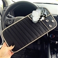 Flower 1pcs Crystal Auto CD Bag Leather Bling CD Box Auto CD Clip Covers - Black