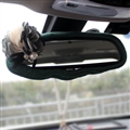 Flower Women Mesh Car Rearview Mirror Elastic Covers Motorcar Interior Decorate - Green