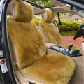 Luxury Australia Wool Car Seat Cushion Winter 100% Genuine Fur Sheepskin 1pc Front Cover - Green