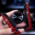 New Universal Car Mobile Phone Holder Crystal Rhinestone Air Vent Mount Clip Stand GPS - Red