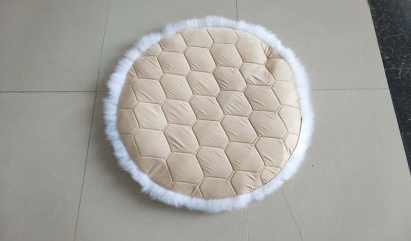 Buy Wholesale Round Long Wool Car Sheepskin Fur Chair Cushion