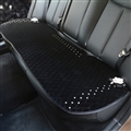 Winter Diamond Plush Car Rear Seat Cushion Woman Universal Camellia Pads 1pcs - Black White
