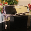 Butterfly Gorgeous Bling Bling Diamonds Crystal Car Rearview Mirror Auto Brilliant Rearview Mirror - Purple