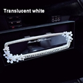 Daisy Gorgeous Bling Bling Diamonds Crystal Car Rearview Mirror Auto Brilliant Rearview Mirror - Translucent White