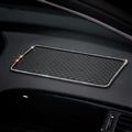 Elegant Bling Rhinestone Automobile Non-Slip Mat Silicone Auto Anti-Slip Pads - Black