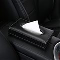 Great Elegant Leather Car Tissue Paper Box Holder Case Seat Back Hanging Tissue Bag - Black