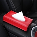 Great Elegant Leather Car Tissue Paper Box Holder Case Seat Back Hanging Tissue Bag - Red