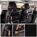 Leather Large Waterproof Felt Car Seat Back Organizer Holder Pocket Hanger Storage Bag - Black