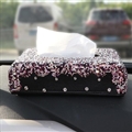 Pretty Bling Leather Auto Tissue Paper Box Holder Case Seat Back Nice Tissue Bag - Purple