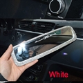 Pretty Gorgeous Bling Bling Diamonds Crystal Car Rearview Mirror Auto Brilliant Rearview Mirror - White