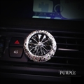 Abs Diamonds Bling Bling 1pcs Car Air-Purify Clip Auto Air Out Perfume Clip - Purple