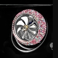 Alloy Crystal Bling Bling 1pcs Car Air-Purify Clip Auto Air Out Perfume Clip - Pink
