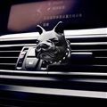 Cute Ornaments French Bulldog Car Decoration Air Freshener Solid Perfume Black Dog - Black