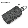 Luxurious Beautiful Gorgeous Genuine Leather Auto Key Bags Key Chain - Black