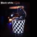 Portable Auto Ashtray with Led Light Crystal Bling Bling Car Ash Tray Storage Cup Holder for Girls Woman - Black