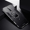 Car Magnet Anti Fall Full Covers Silicone Hard Shell Gasbag Back Cases for OnePlus 7 - Black + Ring