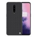 Classic Nillkin Textured Shield Back Hard Cases Skin Covers for OnePlus 7 - Black