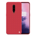 Classic Nillkin Textured Shield Back Hard Cases Skin Covers for OnePlus 7 Pro - Red