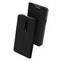 Classic Support Shell Book Cover Flip Leather Cases Holster Skin For OnePlus 7 - Black