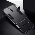 Originality Anti Fall Full Covers Silicone Hard Shell Gasbag Back Cases for OnePlus 7 - Black + Holder