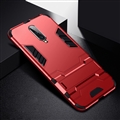 Originality Anti Fall Full Covers Silicone Hard Shell Gasbag Back Cases for OnePlus 7 Pro - Red + Holder