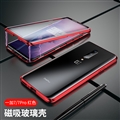 Unique Double-sided Glass Covers Metal Hard Shell Whole Surround Cases For OnePlus 7 - Red