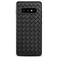 BV Woven Shield Back Covers Silicone Cases Knitted pattern Skin for Samsung Galaxy S10 Lite S10E - Black