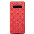 BV Woven Shield Back Covers Silicone Cases Knitted pattern Skin for Samsung Galaxy S10 Lite S10E - Red