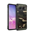 Camouflage Matte Silica Gel Shell TPU Shield Back Hard Cases Skin Covers for Samsung Galaxy S10 Plus S10+ - Green