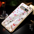 Diamond Butterfly Flower Bling Case Protective Shell Cover for Samsung Galaxy S10 - Gold