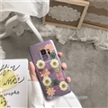 Flower Matte Silica Gel Shell TPU Shield Back Soft Cases Skin Covers for Samsung Galaxy Note9 - Pink