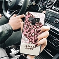 Lanyard Leopard Print Mirror Surface Silicone Glass Covers Protective Back Cases For Samsung Galaxy Note9 - Pink
