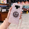 Luxury Diamond Lanyard Shuck Bling Case Protective Shell Cover for Samsung Galaxy Note9 - Pink