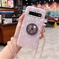 Luxury Diamond Lanyard Shuck Bling Case Protective Shell Cover for Samsung Galaxy S10 Plus S10+ - Pink