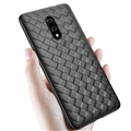 BV Woven Shield Back Covers Silicone Cases Knitted pattern Skin for iPhone 11 Pro - Black
