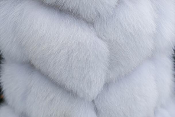 Cheap Good Warm Faux Fox Fur Vests Fashion Women Waistcoat - Gray