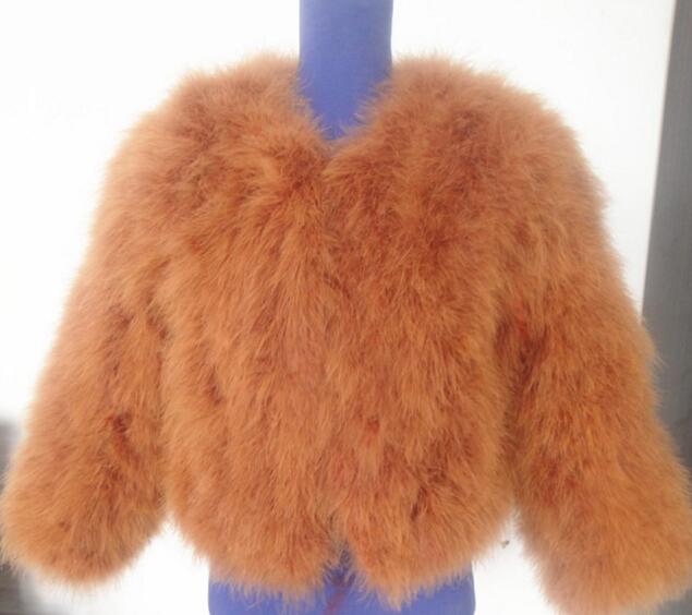 Cheap Good Warm Faux Ostrich Fur Vests Fashion Women Waistcoat - Orange